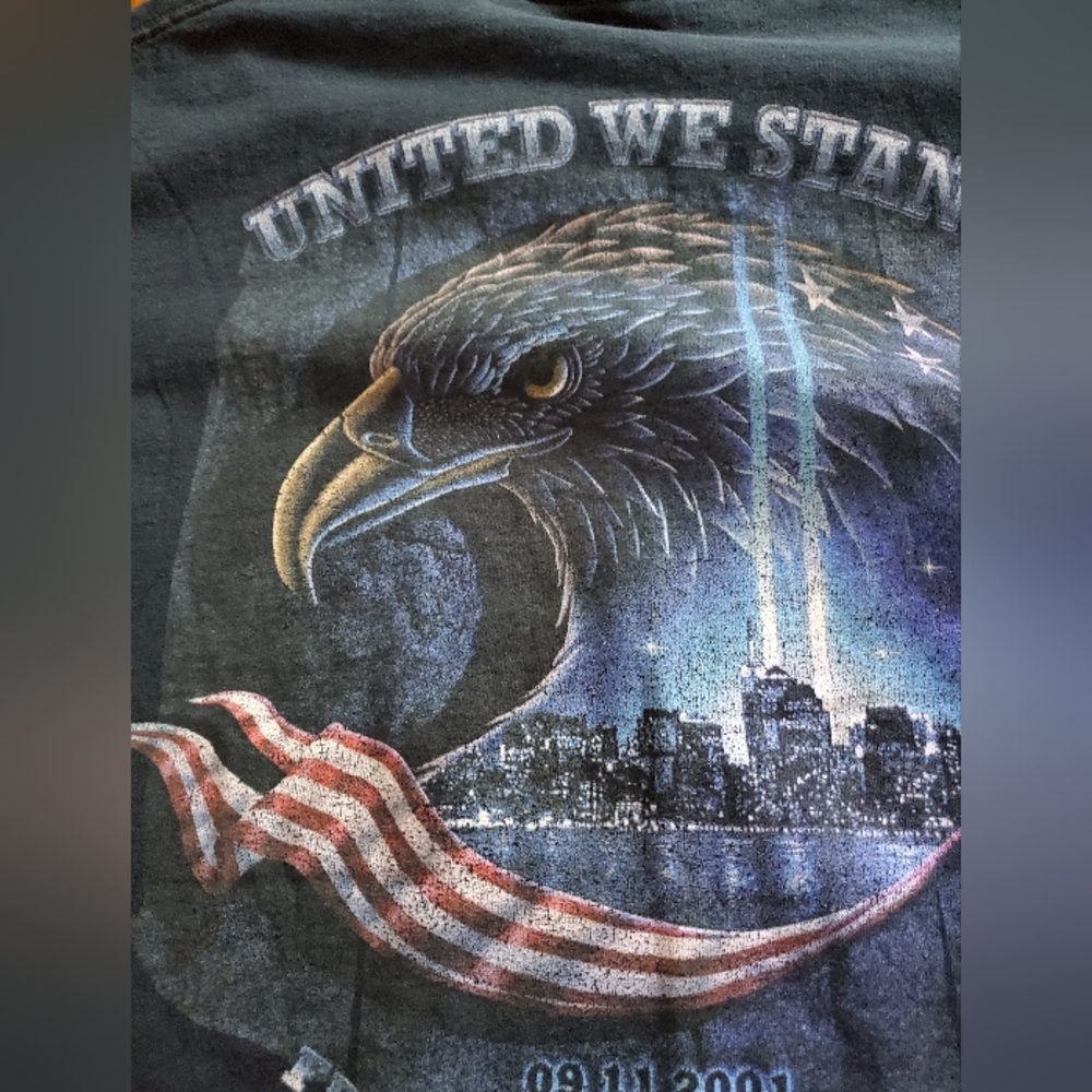 9-11-2001 vintage Heavyweight cotton tshirt